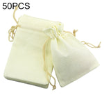 50 sacchetti regalo multiformato in lino di iuta con coulisse, per matrimoni, compleanni, feste, sacchetti regalo con coulisse, 13x18cm