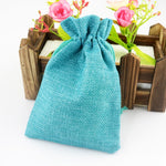 50 sacchetti regalo multiformato in lino di iuta con coulisse, per matrimoni, compleanni, feste, sacchetti regalo con coulisse, 17x23cm