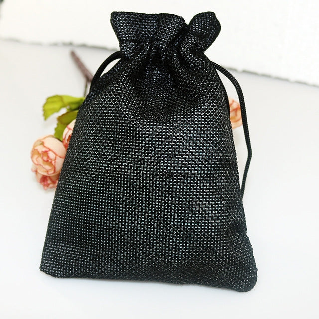50 sacchetti regalo multiformato in lino di iuta con coulisse, per matrimoni, compleanni, feste, sacchetti regalo con coulisse, 20x30cm
