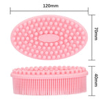 2 spazzole per massaggio al cuoio capelluto in silicone, spazzola morbida per il bagnetto del bambino, Silicone Scalp Bath Brush