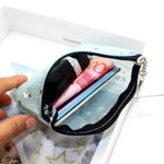 Borsa con cerniera trasparente mini portamonete in gelatina impermeabile in PVC da 3 pezzi