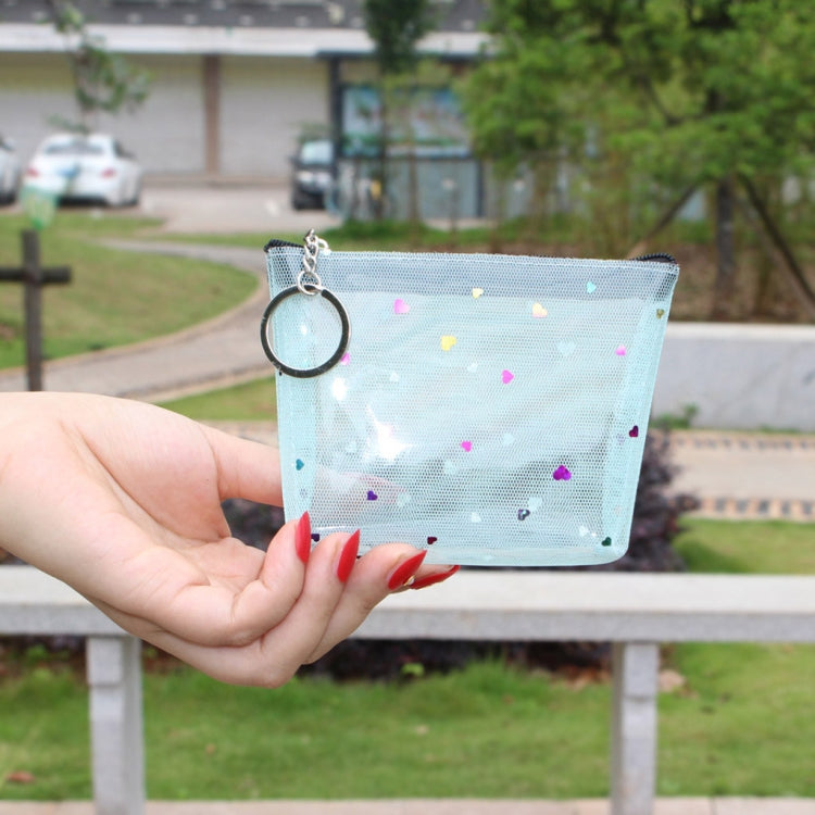 Borsa con cerniera trasparente mini portamonete in gelatina impermeabile in PVC da 3 pezzi