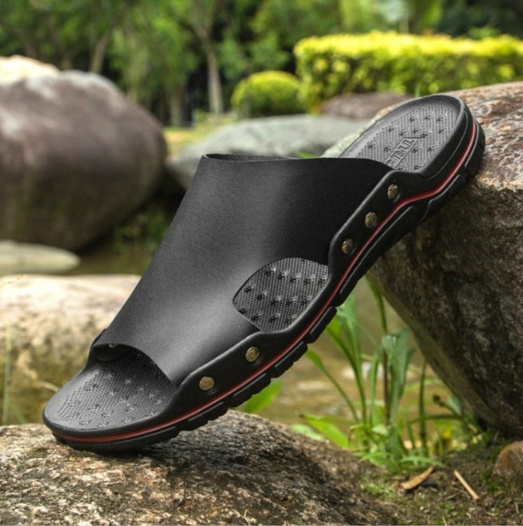 Scarpe da spiaggia casual da uomo Pantofole Sandali da indossare in microfibra, 45