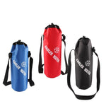 Borsa per il pranzo pieghevole portatile per impacchi di ghiaccio cilindrici in tessuto Oxford, Drawstring / Red, Drawstring / Blue, Drawstring /  Black, Zipper / Red, Zipper / Blue