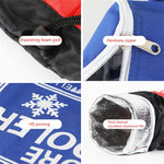 Borsa per il pranzo pieghevole portatile per impacchi di ghiaccio cilindrici in tessuto Oxford, Drawstring / Red, Drawstring / Blue, Drawstring /  Black, Zipper / Red, Zipper / Blue