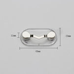 5 pezzi Porta occhiali magnetici Spilla magnetica Clip per occhiali per auricolare per targa, Black, Silver, White Diamond, Colored Diamond