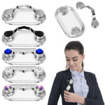 5 pezzi Porta occhiali magnetici Spilla magnetica Clip per occhiali per auricolare per targa, Black, Silver, White Diamond, Colored Diamond