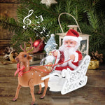 Novità bambola creativa di Babbo Natale con slitta alce con musica, regalo di Natale per auto giocattolo elettrico universale