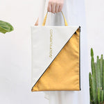 Borsa portadocumenti in tela a doppio strato, borsa per ufficio, scuola, borsa organizer, formato A4, con cerniera creativa