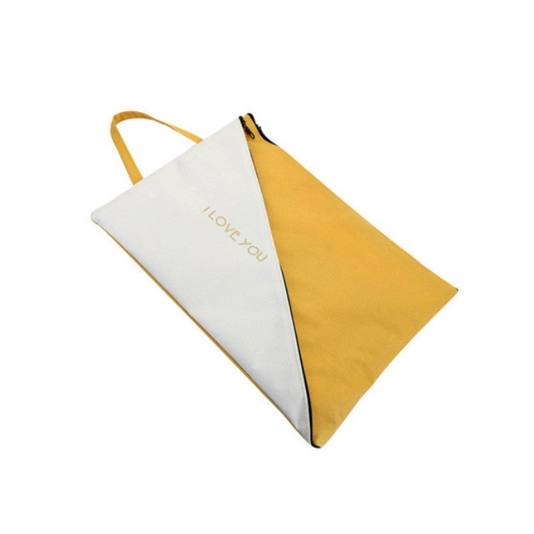 Borsa portadocumenti in tela a doppio strato, borsa per ufficio, scuola, borsa organizer, formato A4, con cerniera creativa
