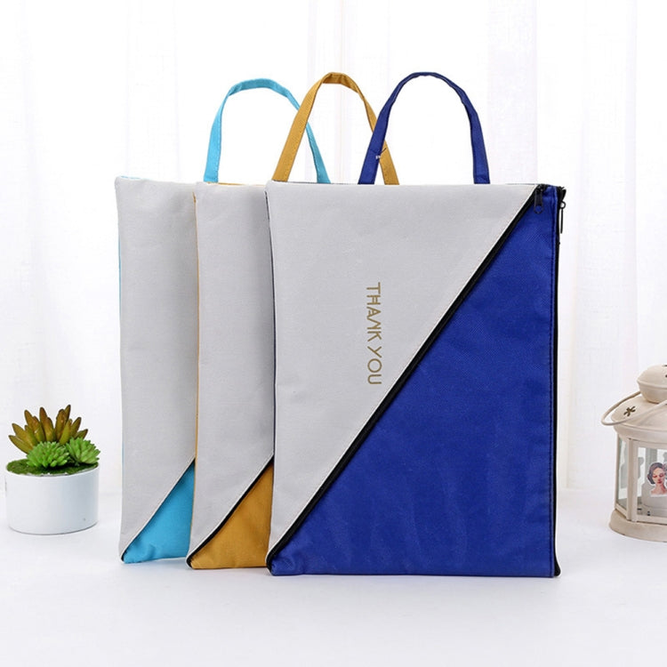 Borsa portadocumenti in tela a doppio strato, borsa per ufficio, scuola, borsa organizer, formato A4, con cerniera creativa