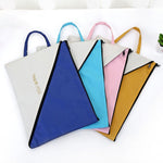 Borsa portadocumenti in tela a doppio strato, borsa per ufficio, scuola, borsa organizer, formato A4, con cerniera creativa