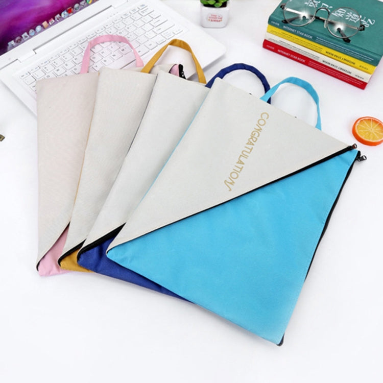 Borsa portadocumenti in tela a doppio strato, borsa per ufficio, scuola, borsa organizer, formato A4, con cerniera creativa