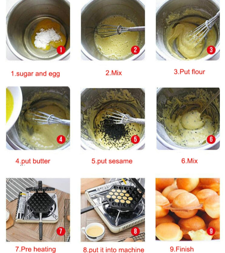 Stampo da forno antiaderente per uso domestico QQ Vassoio da forno per uova, QQ Egg Baking Tray