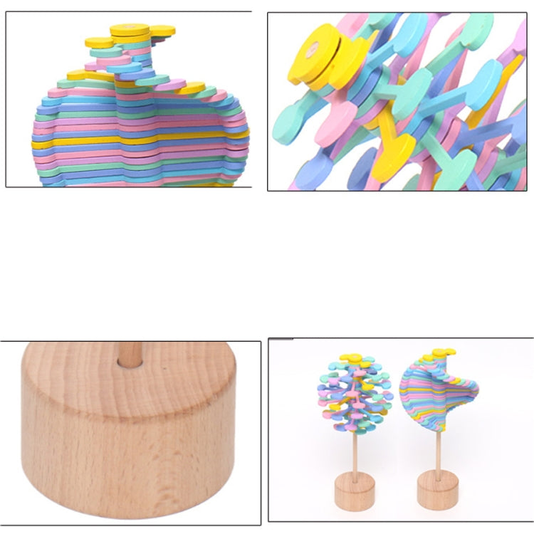 Lecca lecca rotante in legno massello Serie Fischer Ornamenti creativi Artefatto di decompressione del giocattolo di decompressione