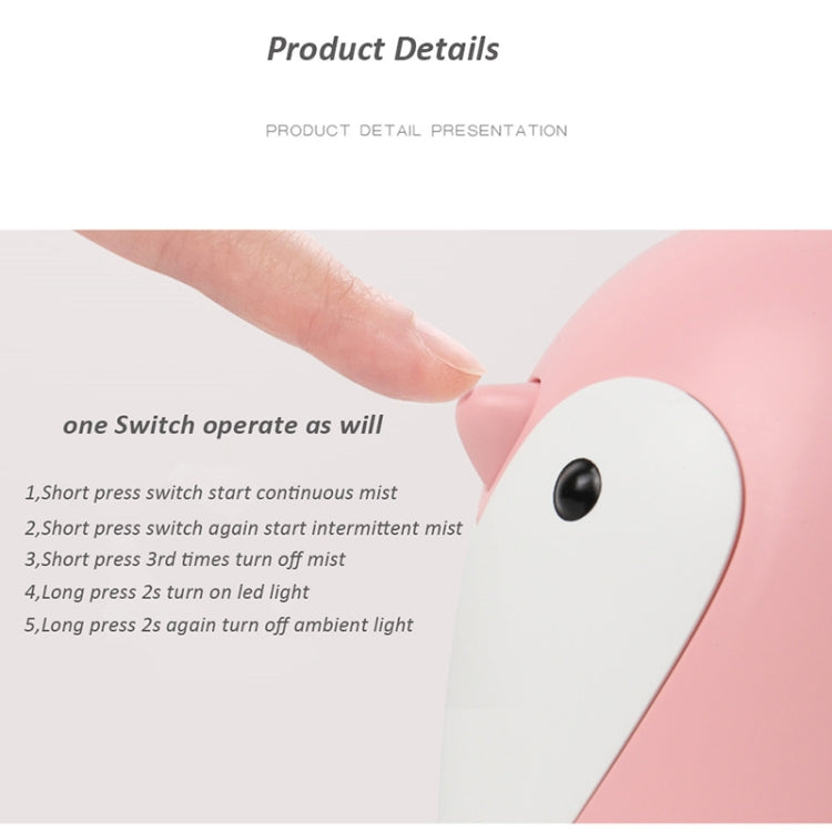 Umidificatore aromatico da 220 ml Simpatico pinguino USB Diffusore d'aria Home Office Car Mist Maker Purificatore d'aria
