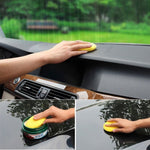 5 pezzi di spugna per lucidare la cera per veicoli per auto, spugna morbida per cera gialla, per il lavaggio della cura dei dettagli dell'auto, 5 PCS