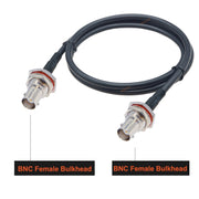Cavo adattatore coassiale BNC femmina a BNC femmina RG58, BNC Female To BNC Female With Waterproof Circle 0.5m, BNC Female To BNC Female With Waterproof Circle 1m, BNC Female To BNC Female With Waterproof Circle 1.5m                                    ...