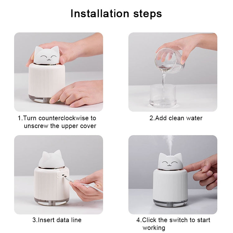 Umidificatore per animali domestici leggero Lampada da comodino per la casa con luce notturna USB Lampada a risparmio energetico silenziosa per il sonno
