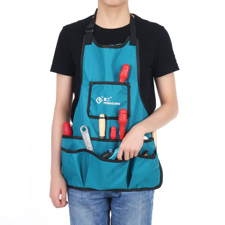 PENGGONG Grembiule da giardinaggio in tela impermeabile Borsa per attrezzi per elettricista Organizzatore di attrezzi per kit di attrezzi, Grey, ArmyGreen, Blue, Black