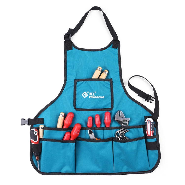 PENGGONG Grembiule da giardinaggio in tela impermeabile Borsa per attrezzi per elettricista Organizzatore di attrezzi per kit di attrezzi, Grey, ArmyGreen, Blue, Black