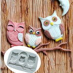 Stampo per fondente con gufo, decorazione per torta, stampo in silicone per cioccolato Pais secco fai da te, Owl  Shape