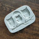 Stampo per fondente con gufo, decorazione per torta, stampo in silicone per cioccolato Pais secco fai da te, Owl  Shape