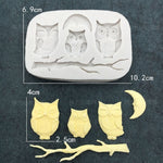 Stampo per fondente con gufo, decorazione per torta, stampo in silicone per cioccolato Pais secco fai da te, Owl  Shape