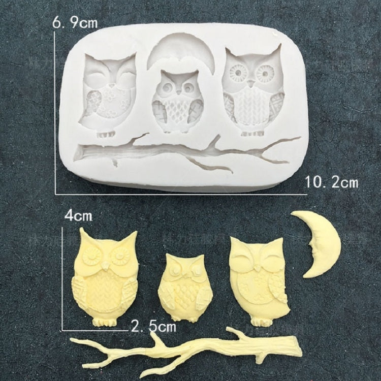 Stampo per fondente con gufo, decorazione per torta, stampo in silicone per cioccolato Pais secco fai da te, Owl  Shape