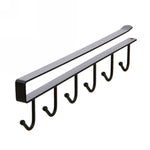 2 ganci portaoggetti, portabicchieri, portasciugamani, organizer per armadio da cucina, bagno