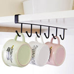 2 ganci portaoggetti, portabicchieri, portasciugamani, organizer per armadio da cucina, bagno