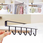 2 ganci portaoggetti, portabicchieri, portasciugamani, organizer per armadio da cucina, bagno