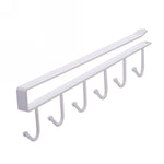 2 ganci portaoggetti, portabicchieri, portasciugamani, organizer per armadio da cucina, bagno