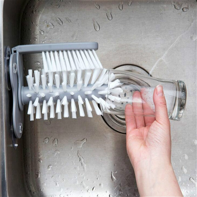Strumento per la pulizia del bar della cucina con spazzola per la pulizia della tazza pigra a parete di aspirazione, Suction Wall Cup Cleaning Brush