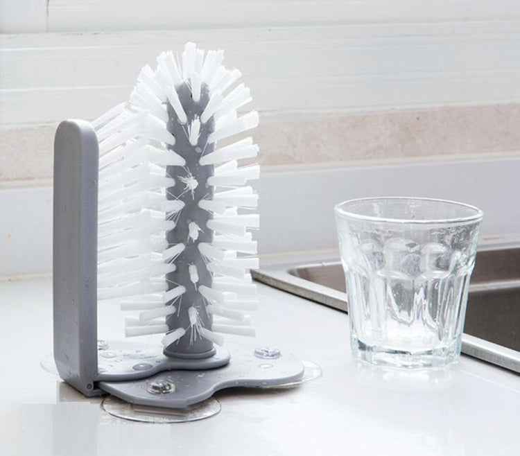 Strumento per la pulizia del bar della cucina con spazzola per la pulizia della tazza pigra a parete di aspirazione, Suction Wall Cup Cleaning Brush