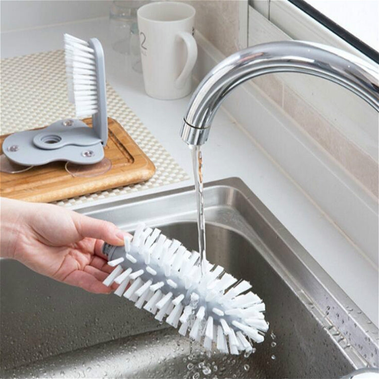 Strumento per la pulizia del bar della cucina con spazzola per la pulizia della tazza pigra a parete di aspirazione, Suction Wall Cup Cleaning Brush