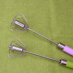 Frullino per le uova rotante con pressa per agitazione semiautomatica in acciaio inossidabile, consegna di colori casuali, Egg Beater