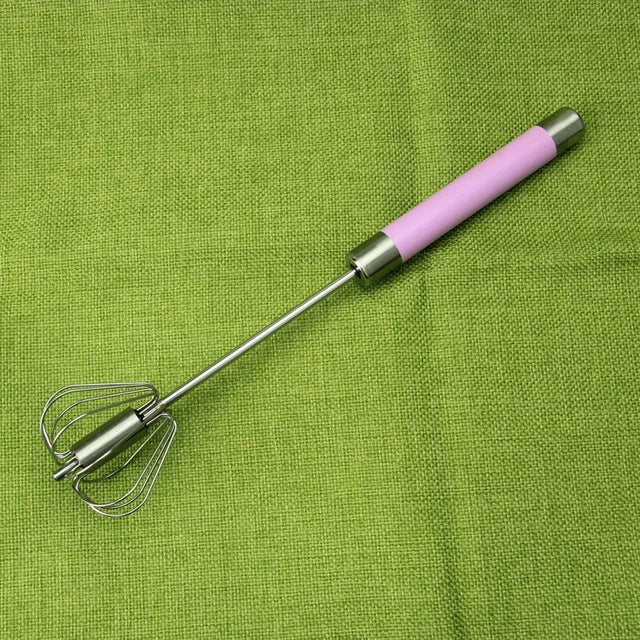 Frullino per le uova rotante con pressa per agitazione semiautomatica in acciaio inossidabile, consegna di colori casuali, Egg Beater
