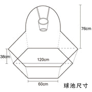 Tenda sicura per bambini per interni ed esterni Box pieghevoli per bambini Gioco Cartoon Lancio di pallacanestro Piscina per bambini