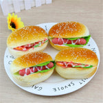 Simpatico hamburger Squishy Crema a lenta lievitazione Profumato Giocattoli di decompressione Decorazione Spremere Giocattolo per bambini, Cute Hamburger
