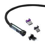Cavo ricarica magnetico rotante 540° Type-C e Micro USB