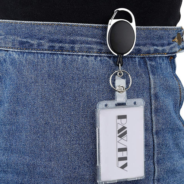 Porta carte per badge in plastica rigida trasparente verticale