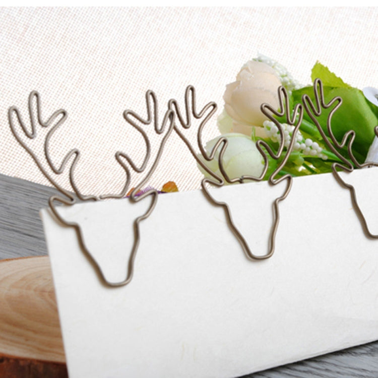8 pz/set testa di cervo graffetta a forma di graffetta per carta forma creativa segnalibro, Deer Head Paper Clip