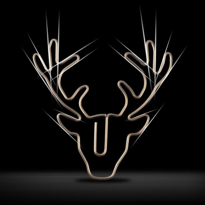 8 pz/set testa di cervo graffetta a forma di graffetta per carta forma creativa segnalibro, Deer Head Paper Clip