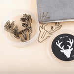8 pz/set testa di cervo graffetta a forma di graffetta per carta forma creativa segnalibro, Deer Head Paper Clip