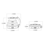 Bollitore elettrico da campeggio da viaggio intelligente a temperatura costante pieghevole portatile in silicone, US Plug, EU Plug, UK Plug