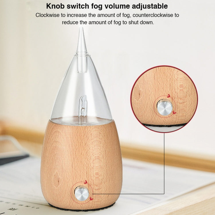 Umidificatore d'aria per aromaterapia in legno e vetro con diffusore senza acqua, AU Plug, UK Plug, US Plug, EU Plug