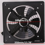 Ventilatore di scarico 220V Estrattore d'aria ad alta velocità Ventilatore per finestre per ventilatore da cucina Ventilatore da parete industriale assiale, 12 inch, 10 inch