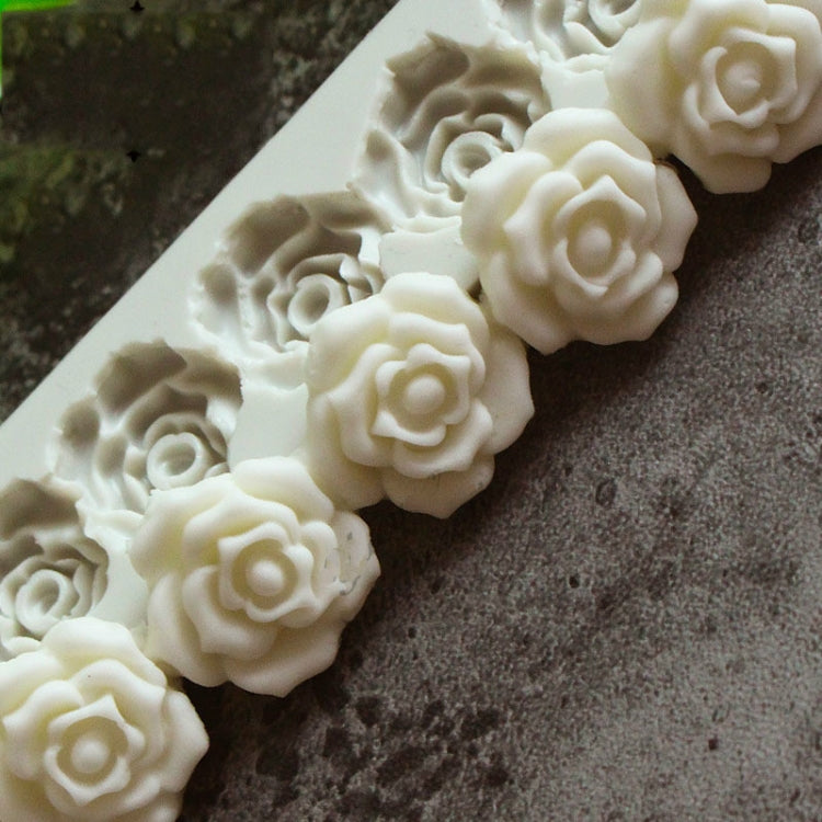 Strumenti per decorare la torta del fondente dello stampo in silicone del fiore della rosa Strumenti di cottura, Rose Flower Shape