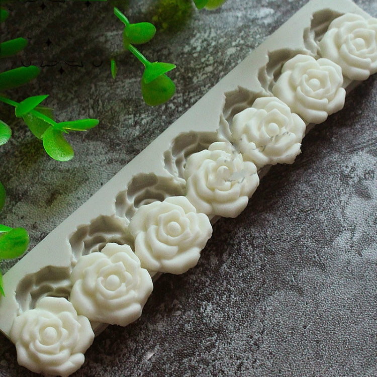 Strumenti per decorare la torta del fondente dello stampo in silicone del fiore della rosa Strumenti di cottura, Rose Flower Shape